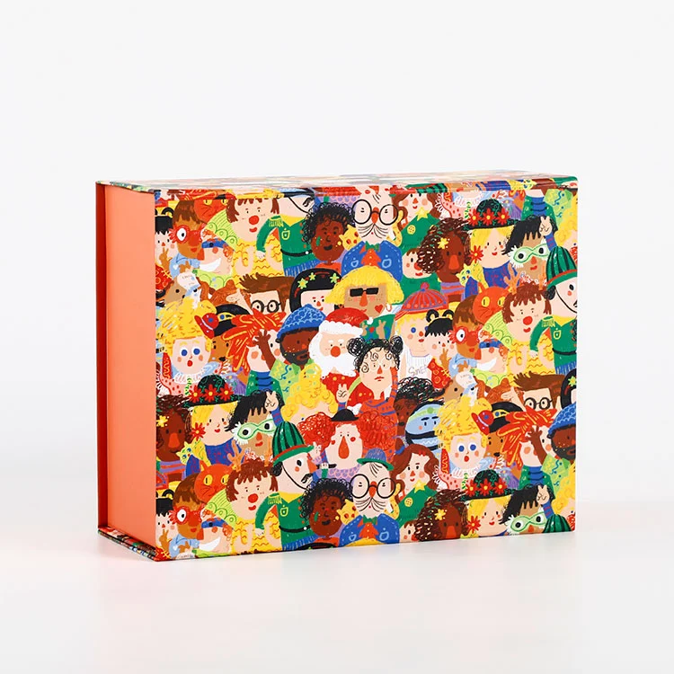 Boîte d'emballage cadeau à rabat magnétique