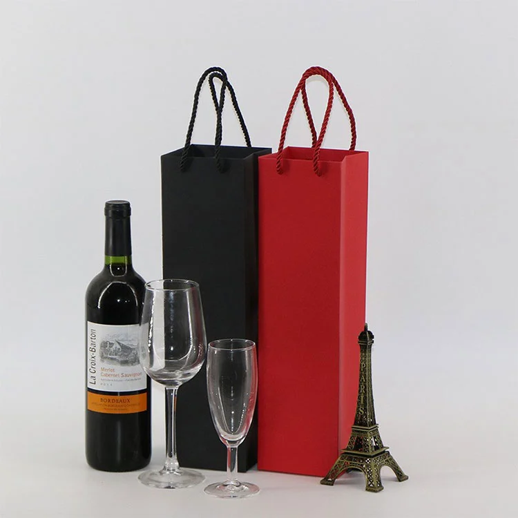 Sac en papier à main pour le vin